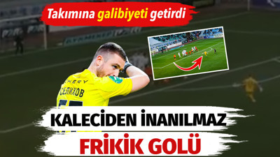 Kaleciden inanılmaz frikik golü. 87. dakikada galibiyeti getirdi