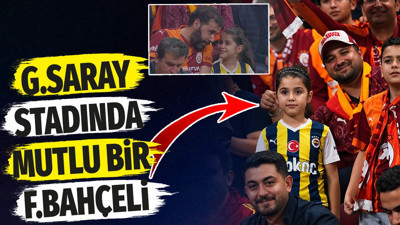 Galatasaray stadında mutlu bir Fenerbahçeli. Gençlerbirliği maçında ise rezillik yaşanmıştı