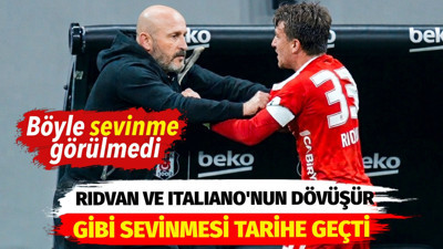 Rıdvan ve İtaliano'nun dövüşür gibi sevinmesi tarihe geçti