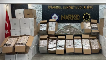 İstanbul'da bir milyondan fazla uyuşturucu hap ele geçirildi