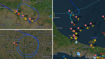 İstanbul'da uçaklar CB bulutları nedeniyle havada tur atıyor