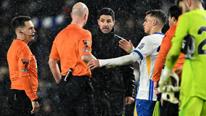 Arteta şok oldu: Arsenal, Brighton'a tartışmalı penaltıdan 2 puan bıraktı