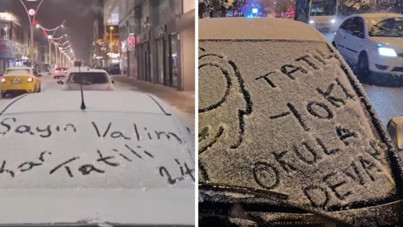 Vali araba camına yazdı: Tatil yok, okula devam