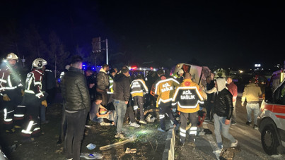 İşçi servisi devrildi: 28 yaralı