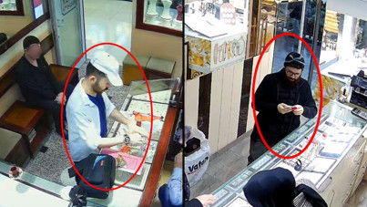 Takma sakal ve gözlükle kuyumcuları soydu