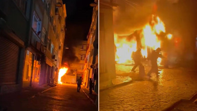 Beyoğlu'nda yangın paniği: İki mahalleden alevler yükseldi