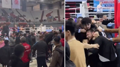 Kick Boks Şampiyonası'nda ortalık karıştı: 4 hakem yaralandı, 5 kişi gözaltına alındı