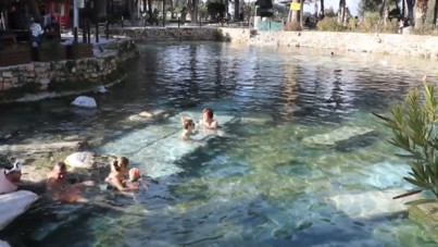 Kleopatra antik havuzu, ziyaretçi girişine kapatılıyor