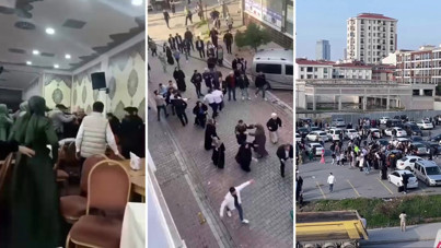 Takı töreni kavgasına polis müdahalesi: Ortalık savaş alanına döndü