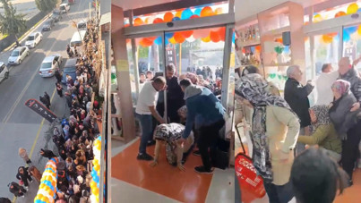Mağaza açılışında indirim izdihamı