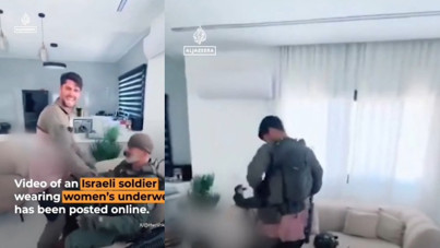 İsrail askerinden rezil hareket: Kadın iç çamaşırı giyip...