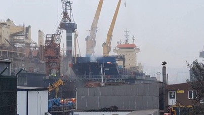 Tuzla tersanesinde yangın paniği