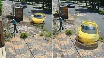 20 milyon TL'lik Ferrari'yle eve çarptı