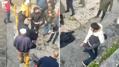 Kamerasız noktaları seçip polise sopayla saldırdı