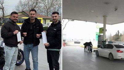 Kendisini yakalayan polisle hatıra fotoğrafı çektirdi