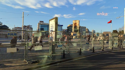 Taksim'e bariyerlerle 8 Mart ablukası