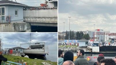 Yenikapı-Yalova seferini yapan feribot iskeleye çarptı