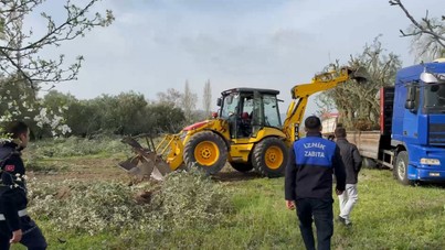 Devlet arazisine yapılan bağ ve bahçeler kaldırıldı