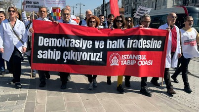 Sağlıkçılar Saraçhane'ye yürüdü