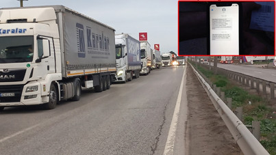 Yanlış mesaj sınırda TIR kuyruğuna neden oldu