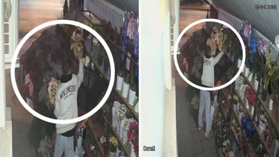 Çiçekçiden 5 bin lira değerindeki çiçeği böyle çaldı