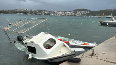 Muğla'da kuvvetli yağış hayatı felç etti