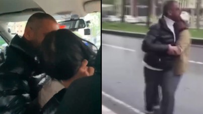 Taksiciden kadın yolcuya tokat
