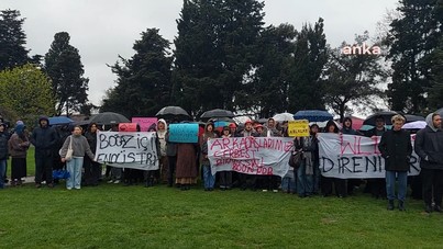 Boğaziçili öğrenciler tutuklu arkadaşları için eylem yaptı