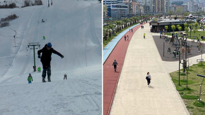 Karadeniz'de iki mevsim: Sahilde piknik, yükseklerde kayak