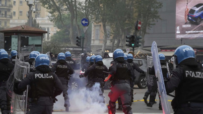 Lazio-Roma derbisinde kıyamet koptu: 13 polis yaralandı