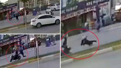 Köpekten kaçarken motosiklet çarptı