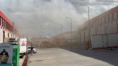 Kozmetik fabrikasında yangın