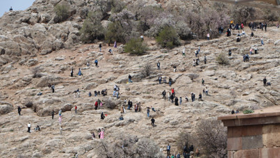 Akdamar'a badem çiçeği akını