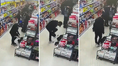 Markete girdi, hiçbir şey olmamış gibi reyondaki ayakkabıyı giyip gitti