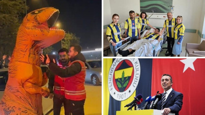 Dinozor kostümlü gencin Ali Koç'tan sürpriz isteği: 'Şampiyonluk gelmedi bari o gelsin'