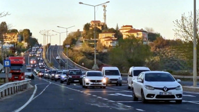İstanbul-Tekirdağ arasında trafik yoğunluğu