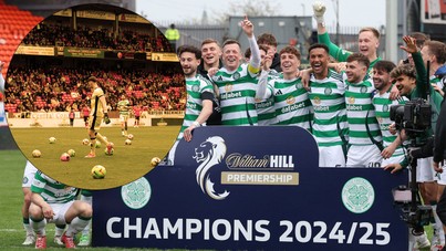 Celtic üst üste 4. kez şampiyon oldu: Maça mandalinalı eylem damga vurdu