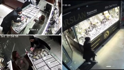 Müşteri gibi girdiği kuyumcudan 560 bin liralık takıyı alıp kaçtı