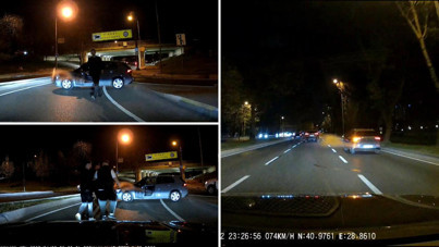 Selektör yapan kadın sürücünün yolunu kesti