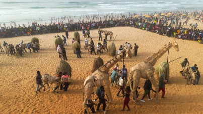 İlginç 'iklim krizi' projesi: Kukla hayvanlarla 20 bin kilometre yürüyecekler