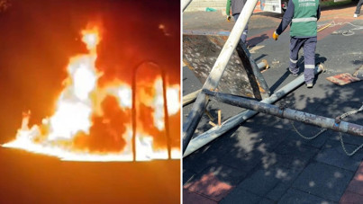 Avcılar'da oyun parkını benzin dökerek yaktılar