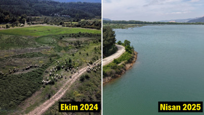 6 ay önce otomobille geziyorlardı: Baraj dolup taştı, şimdi tekneyle açılıyorlar