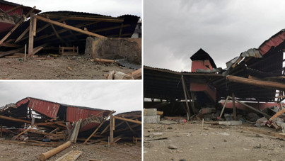 Meteoroloji sarı kodla uyarmıştı: Çatılar uçtu, direkler devrildi