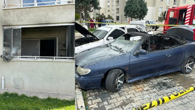 Eşi karakola şikayete gitti diye evi ve arabaları yaktı