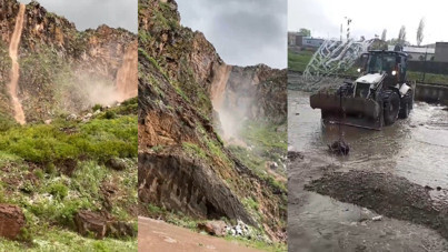 Sağanak sele neden oldu, kanyonda şelaleler oluştu