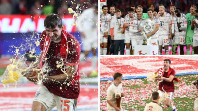 Thomas Müller çocuklar gibi eğlendi: Bayern'den 3 puanlı veda