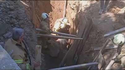 İstanbul'da şantiyede göçük: Toprak altında kalan işçilerden biri öldü