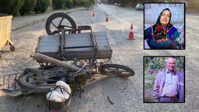 Sepetli motosikletteki çift kaza kurbanı