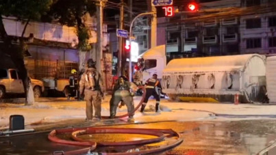 Faciaya ramak kaldı... 600 litre benzin yola döküldü