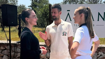 Ece Sükan, Novak Djokovic ile kortta buluştu